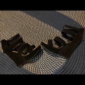 Black Wedge Heels